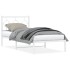 Estructura cama sin colchón con cabecero metal blanco 90x200