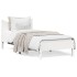 Estructura de cama sin colchón madera maciza blanca 75x190