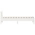 Estructura de cama sin colchón madera maciza blanca 75x190