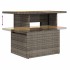 Mesa de jardín ratán PE y madera de acacia gris 100x55x73