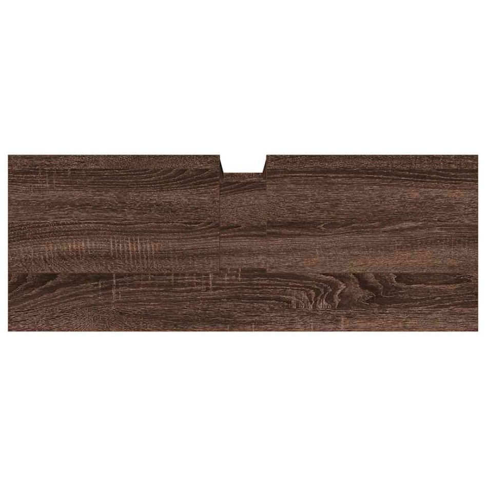 Armario lavabo baño madera ingeniería roble marrón 80x30x60