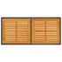 Mesa de jardín superficie de madera ratán PE negro 115x54x74
