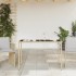 Mesa de jardín superficie de vidrio ratán PE beige 115x54x74