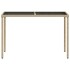 Mesa de jardín superficie de vidrio ratán PE beige 115x54x74
