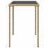 Mesa de jardín superficie de vidrio ratán PE beige 115x54x74