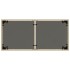Mesa de jardín superficie de vidrio ratán PE beige 115x54x74