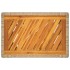 Mesa auxiliar jardín tapa madera ratán PE beige 60x40x75