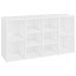 Banco zapatero de madera contrachapada blanco 103x30x54,5