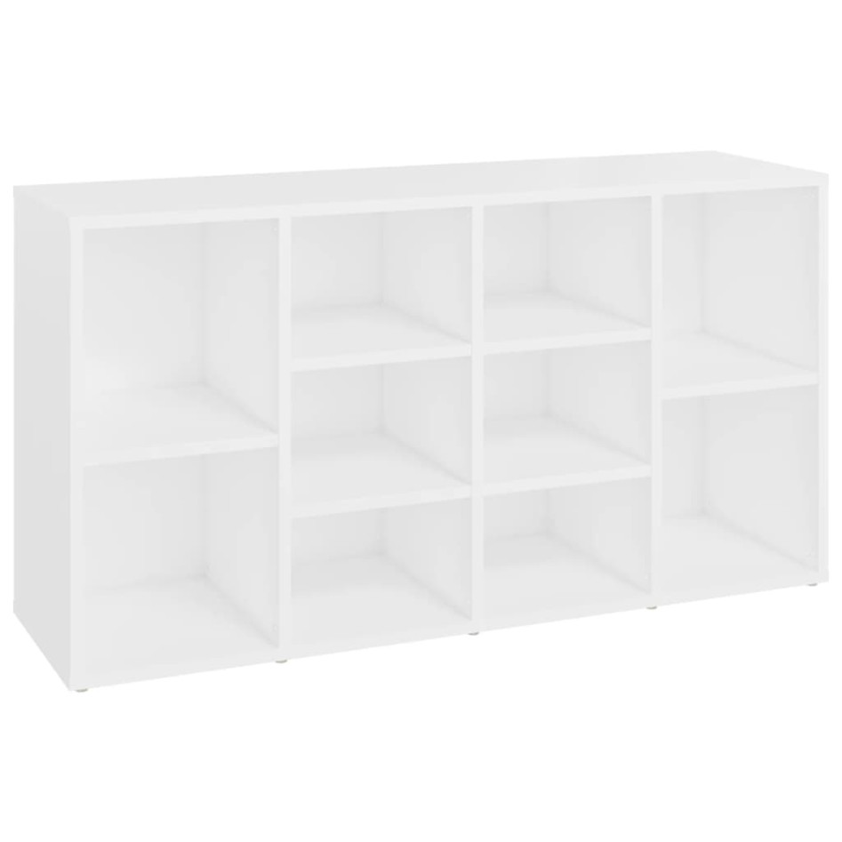Banco zapatero de madera contrachapada blanco 103x30x54,5