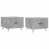 Mesa de centro 2 uds madera ingeniería gris hormigón