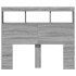 Cabecero de cama con luz LED gris Sonoma 100x17x102