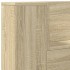 Cabecero de cama con luz LED roble Sonoma 100x16,5x103,5