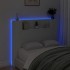 Cabecero de cama con luz LED blanco 120x16,5x103,5