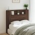 Cabecero de cama con luz LED marrón roble 120x16,5x103,5