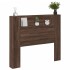 Cabecero de cama con luz LED marrón roble 120x16,5x103,5