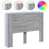 Cabecero de cama con luz LED gris Sonoma 140x16,5x103,5