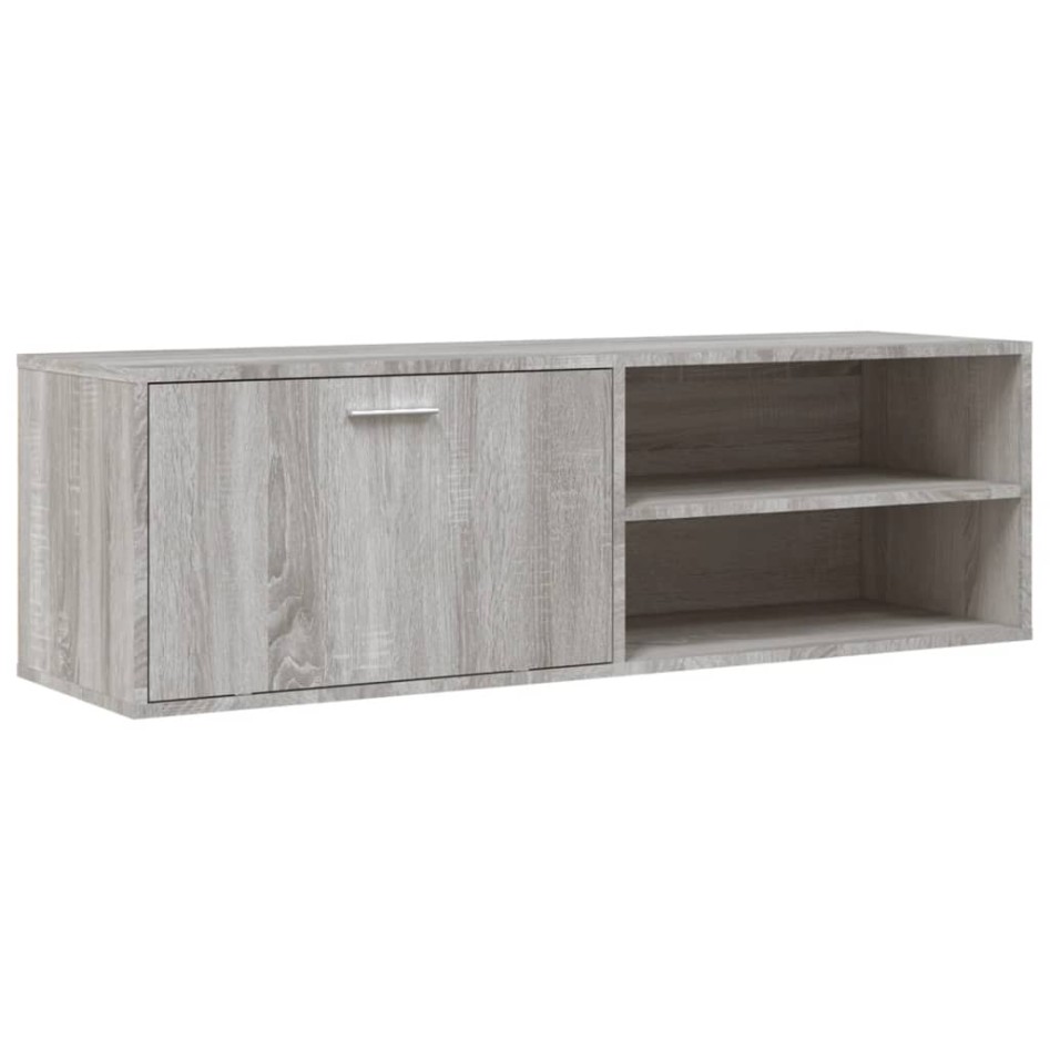 Mueble de TV de madera de ingeniería gris sonoma 120x34x37