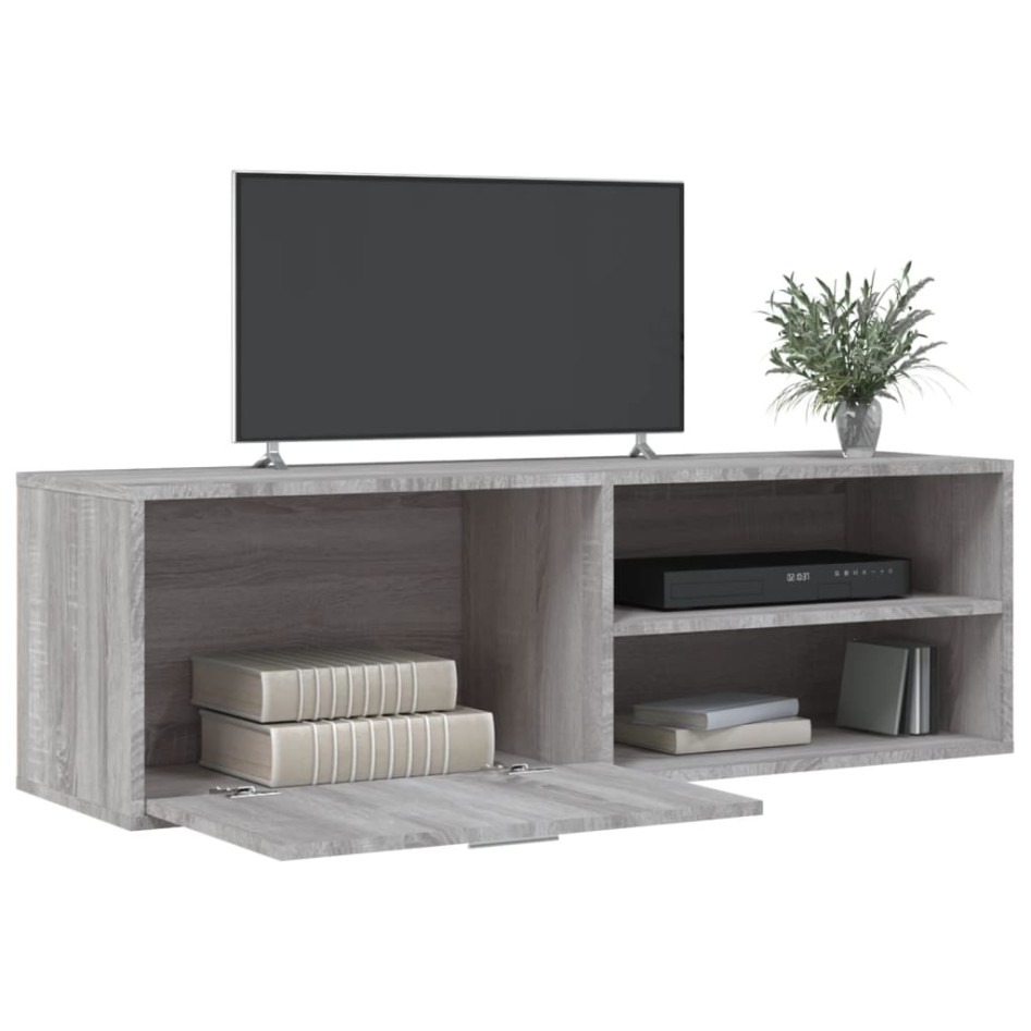 Mueble de TV de madera de ingeniería gris sonoma 120x34x37