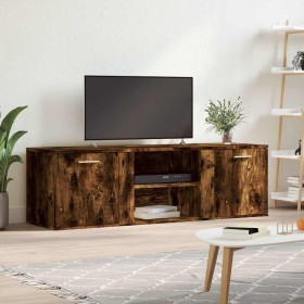 Mueble de TV madera de ingeniería roble ahumado 120x34x37