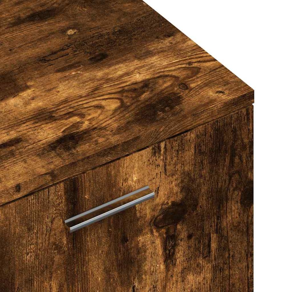 Mueble de TV madera de ingeniería roble ahumado 120x34x37