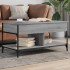 Mesa de centro madera ingeniería metal gris Sonoma 100x50x50