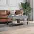 Mesa de centro madera ingeniería metal gris Sonoma 100x50x50
