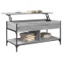 Mesa de centro madera ingeniería metal gris Sonoma 100x50x50