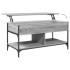 Mesa de centro madera ingeniería metal gris Sonoma 100x50x50