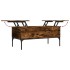 Mesa de centro madera ingeniería metal roble humo