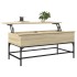 Mesa de centro madera ingeniería metal roble Sonoma