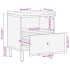 Mesita de noche de madera maciza de mango 40x33x46