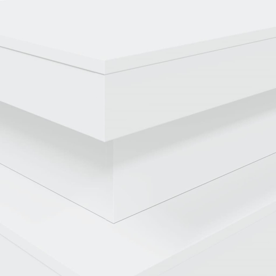 Mesa de centro con luces LED blanco 90x50x40