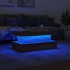 Mesa de centro con luces LED marrón roble 90x50x40