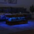 Mesa de centro con luces LED roble ahumado 90x50x40