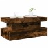 Mesa de centro con luces LED roble ahumado 90x50x40