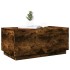 Mesa de centro con luces LED roble ahumado 90x50x40