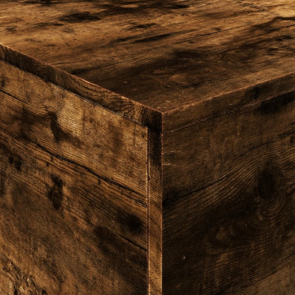 Mesa de centro con luces LED roble ahumado 90x50x40