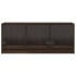 Mueble de TV con puertas de vidrio marrón roble 102x37x42