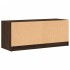 Mueble de TV con puertas de vidrio marrón roble 102x37x42