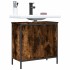 Armario lavabo baño madera ingeniería roble ahumado 60x30x60