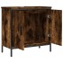 Armario lavabo baño madera ingeniería roble ahumado 60x30x60