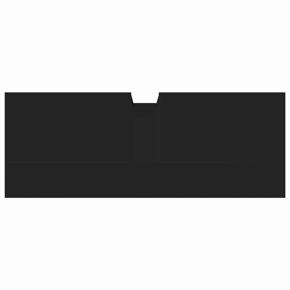 Armario para lavabo de baño madera ingeniería negro 80x30x60