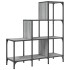 Estantería madera ingeniería y metal gris Sonoma 92x30x102
