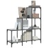 Estantería madera ingeniería y metal gris Sonoma 92x30x102