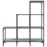 Estantería madera ingeniería y metal gris Sonoma 92x30x102