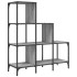 Estantería madera ingeniería y metal gris Sonoma 92x30x102