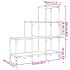 Estantería madera ingeniería y metal gris Sonoma 92x30x102