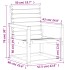 Silla de jardín madera maciza Douglas 57,5x63x76