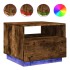 Mesa de centro con luces LED roble ahumado 50x49x40