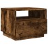 Mesa de centro con luces LED roble ahumado 50x49x40